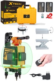 Resim stilmax Profesyonel Hassasiyet: Çift Akülü Lazer Hizalama Makinesi - 12 Yeşil Lazer Çizgili Kumandalı Set 