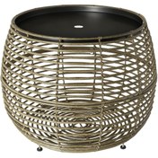 Resim IKEA Rattan Yuvarlak Tepsili Sehpa, Kahverengi, 52x44x44 Cm Iç-dış Mekanda Kullanım 