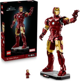 Resim LEGO Marvel Iron Man Mark 3 Koleksiyoncu Versiyonu 76344 - Yetişkinler için Ark Reaktörlü Zırhlı Duruşu Ayarlanabilir Iron Man Minifigürü İçeren Yaratıcı Model Yapım Seti, Hediye Fikri (1297 Parça) 