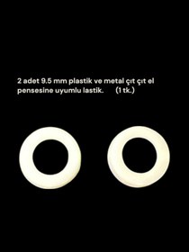 Resim Deepdwell 2 adet 9.5 mm plastik ve metal çıt çıt takma el pensesine uyumlu lastik (1 tk.) 