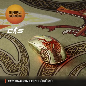 Resim Steelseries Cs2 Dragon Lore Edition Wireless Kablosuz Oyuncu Mouse 