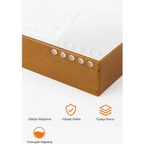 Resim Yc Dekor 112’LI 14MM Yapışkanlı Şeffaf Silikon Ses Stoperi Dolap Çekmece Tamponu Koruyucu 