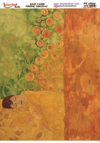 Resim Pirinç Dekopaj Kağıdı 30x42cm Pt-2859 Kadın Vintage 