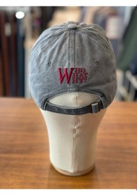 Resim Hamze W Logo Vintage Yıkamalı Eskitme Cap Şapka Gri 