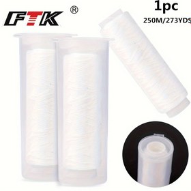 Resim FTK 1 adet Esnek Görünmez Olta Misinası Kutusuyla, 0.2mm 250m/273yds Dayanıklı PE Misina, Açık Hava Balıkçılık Aksesuarları 