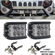 Resim Off Road Led Bar Delici Beyaz Işık - Beyaz Flaşlı 2 Adet Metal N11.1947 