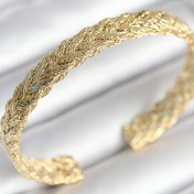 Resim BURCU MODA Ezme Zincir Model Gold Renk Kadın Bileklik 