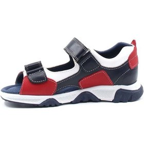 Resim Fast Step Hakiki Deri Unisex Çocuk Klasik Sandalet 006ba009 Mavi - Kırmızı 
