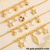 Resim 18K Altın Kaplama Paslanmaz Çelik Kalp Şekilli Bilezik, Kübik Zirkonya ile - Günlük Kullanım veya Hediye için Çok Yönlü, Minimalist Tasarım, Her Gün Aksesuarı|Minimalist Bilezik|Dayanıklı Bilezik 