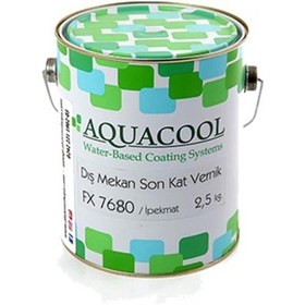 Resim Aquacool Su Bazlı Dış Mekan Parlak Vernik Fx7680 2.5 Kg 