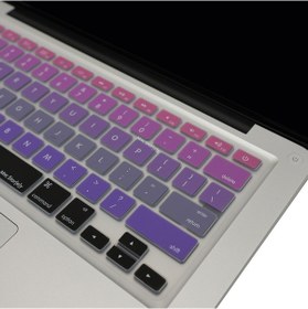 Resim Apple Uyumlu MacBook Air Pro Klavye Koruyucu Us-abd İngilizce Ombre Eski Usb'li Model 2008-2017 İle Pembe Mavi 