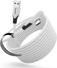 Resim SYNTECH 20FT 6M VR Link Kablosu Meta Quest 3/3S/Oculus/Pico 4 Uyumlu USB 3.0 LED PC SteamVR 