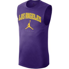 Resim Los Angeles Lakers NBA Erkek Mor Basketbol Atlet HV4739-504 
