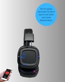 Resim Ergonomik Konforlu Kablosuz Kulak Üstü Bluetooth Kulaklık 