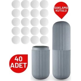 Resim 40 Adet Tablet Güve Topu Naftalin Kutulu Set 