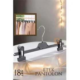 Resim Engithalat Etek Pantolon Eşarp Kıskaçlı Askı 18 Li Set 