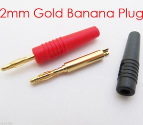 Resim 2 mm Banana Jack gold kırmızı-siyah 