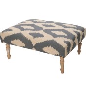 Resim Gan Decor Damask Desenli Puf 90X70X42CM 