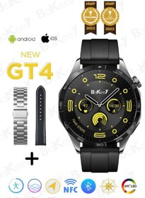 Resim Bakeey GT4 Max Akıllı Saat Amoled Ekran 3 Kordon Siri Gps Android iOS Akıllı Saat Smart Watch 8 9 