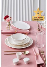 Resim Karaca Red Carpet Collection Stream Bone Fortune 53 Parça 12 Kişilik Yemek Takımı Gold 