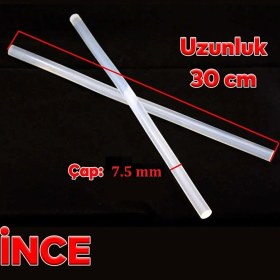 Resim Winnboss Ince Şeffaf Sıcak Mum Silikon 7.5mm 30CM 15 Adet 