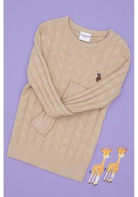 Resim U.S. Polo Assn. Erkek Çocuk Kum Basic Bisiklet Yaka Kazak 50288889-VR085 