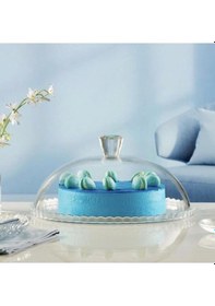 Resim Kapaklı Cam Ayaksız Fanus Kek Fanusu 95198 Patisserie 