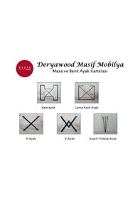 Resim Deryawood Masif Mobilya Masif Doğal Ahşap Bahçe Masası 