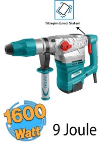 Resim Total Kırıcı Delici 7 Kg Darbeli Matkap 1600 W Metal Beton Elektropnömatik Delme Hilti 9 Joule Güç 
