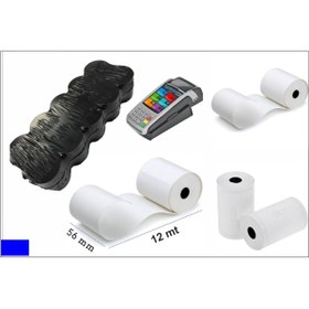 Resim Matbaalife Termal Yazar Kasa Pos Rulosu, Kağıdı 56 Mm X 12 Metre (6 Paket) 60 Adet 