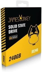 Resim James Donkey JD240 LE 240GB 2.5" 3D Nand 510MB/500MB/sn SSD Disk - 3 Yıl Birebir Değişim Garantisi 