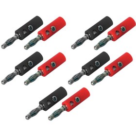 Resim Banana Jack Banan Fiş Kırmızı + Siyah - 5li Set Ic-238a 