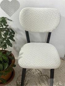 Resim Bohem Sandalye Kılıfı Yeni Model Sandalye Örtüsü Jakarlı Tuğla Desen 1 Adet Krem 