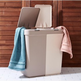 Resim Motek Çamaşır Sepeti - Bej - 80 Lt 