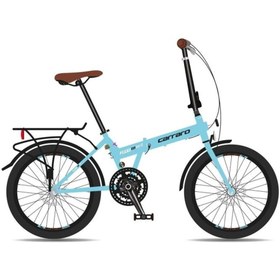 Resim Carraro FLEXI 121HD KATLANIR BİSİKLET 350H HD 20 JANT 21 VİTES MAVİ BUKELEMUN SİYAH GÖKKUŞAĞI KROM K 