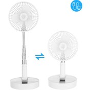 Resim Tenfowee "katlanabilir Taşınabilir Usb Şarjlı 7200mah Pil 4 Hız Ayarlı Sessiz Masa Vantilatörü" 