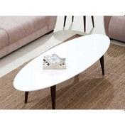 Resim Elips Orta Sehpa Beyaz 