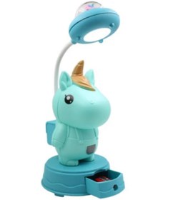 Resim Genel Markalar Unicorn LED Masa Lambası – Dokunmatik Gece Lambası | Çekmeceli, Esnek Boyunlu, Çocuk Odası Işık 