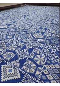 Resim Savan Dokuma Halı Örtüsü 6m² 200 300 Kale Mavi 