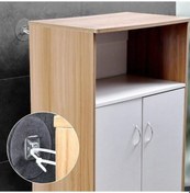 Resim Büro Ev Bebek Güvenliği İçin 1çift Yapışkanlı Eşya Sabitleme Aparatı Gri 