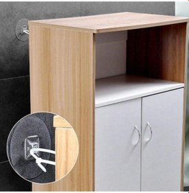 Resim Büro Ev Bebek Güvenliği İçin 1çift Yapışkanlı Eşya Sabitleme Aparatı Gri 