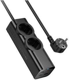 Resim XİRA 67W Hızlı Şarjlı Akıllı Çoklu Priz – 2000W Güç, 2 USB-C + 2 USB-A Çıkışlı, Telefon & Laptop Uyumlu 