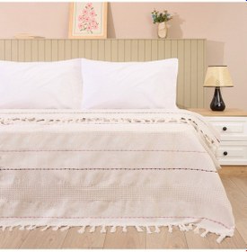 Resim Soft Solvia Tek Kişilik Yatak Örtüsü - Krem - 160x230 Cm Çok Renkli 