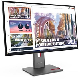 Resim Lenovo ThinkVision P27QD-40 64B3ZAR2TK 27” QHD Pivot Type-C RJ45-MC60 Webcam 4ms 120Hz 2560x1440 WLED Monitör 
