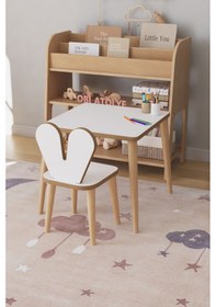 Resim Çocuk Oyun Aktivite Masası 45x45 Cm Çocuk Çalışma Masası Masa Sandalye Seti Çok Renkli 