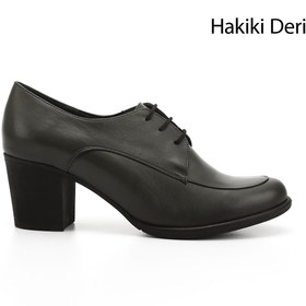 Resim GÖNDERİ(R) Kadın / Kız Bağcıklı Orta Kalın Topuklu Hakiki Deri Oxford Ayakkabı 
