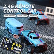 Resim 1:64 Ölçekli Bigfoot Monster Truck Alaşımlı Uzaktan Kumandalı Araba - 2.4GHz Kablosuz, Hız Ayarlanabilir, USB Şarj Edilebilir, Dayanıklı Metal Alaşım, Her Arazi İç/Dış Mekan Oyuncak Erkek & Kız Çocuklar için (Turuncu/Pembe/Yeşil/Mavi) - Noel, Doğum Günü, Şükran Günü, Cadılar Bayramı Hediyesi 