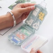 Resim 1/2 adet Plastik Taşınabilir İlaç Düzenleyici Kutu - Dayanıklı, Kapsüller ve Tabletler için Bölümlü, Seyahat ve Ev Kullanımı için İdeal, Ev Düzenleme | Kompakt Depolama | Güvenli Kapatma Kutusu, İlaç Dolabı 