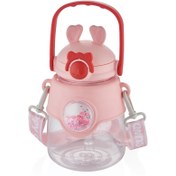 Resim Vagonlife Taşıma Askılı Pipetli Çocuk Su Matarası 1250 ml Pembe 