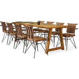 Resim Neiwel Tier Doğal Ahşap Toplantı Masası x 120 x 320 Açık Ceviz 